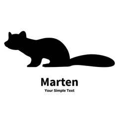 Vector illustration animal marten