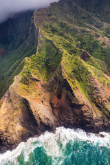 Crashing Waves along Na Pali Coastline