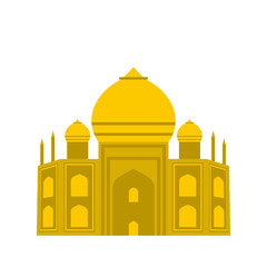 Taj Mahal, India icon, flat style 