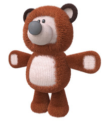 3d brown bear toy
