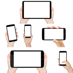 Hand holding mobile phone