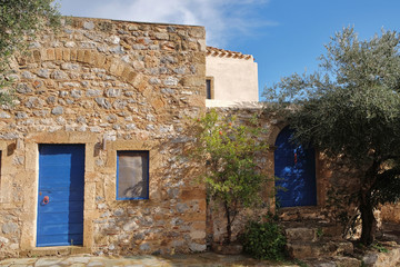 Monemvasia island in Peloponnese, Greece