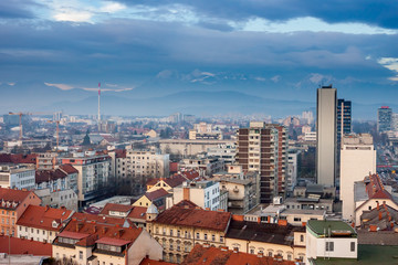 Fototapeta premium view on Ljubljana city