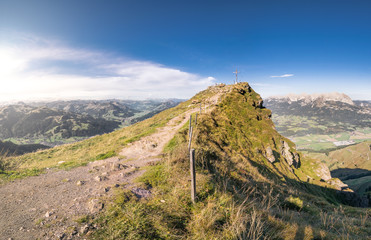 Obraz premium Bergwandern im Herbst, Kitzbüheler Horn, Tirol, Österreich