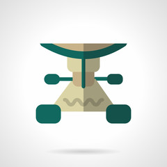 Longboard part  flat color vector icon