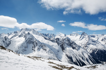 Beautiful high mountains of the Caucasus