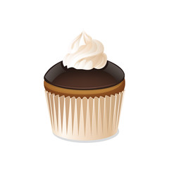 Cupcake icon isolated on a white background.