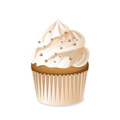 Cupcake icon isolated on a white background.