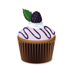 Cupcake icon isolated on a white background.