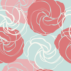 Beautiful endless pattern with cute roses