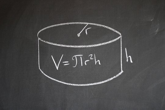 Studying mathematics on a blackboard 