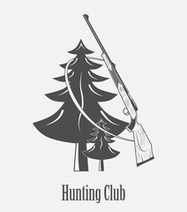  icon of the hunting Club with guns