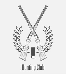  icon of the hunting Club with guns