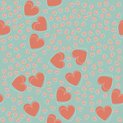 Cute endless pattern with tender hearts