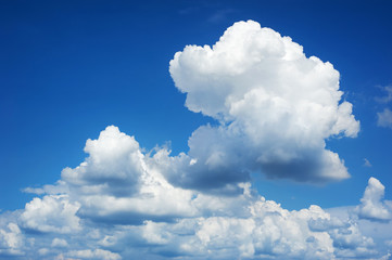 blue sky background with soft cloud at day