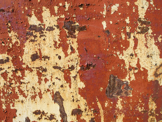 Old cracked paint on the wall. Grunge texture