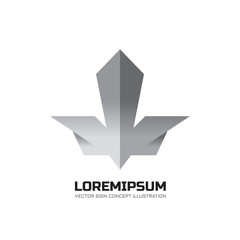 Obraz premium Abstract vector logo illustration. Design elements illustration. Development logo. Growth logo. Company logo. Crystal logo sign. Shamrock logo. Trefoil logo. Lily logo sign. Vector logo template.