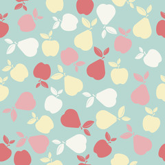 Stylish seamless pattern with colorful fruits