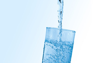 Glass of fresh water