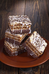 Wafer Cake with chocolate