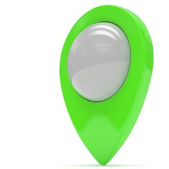 black map pointer isolated