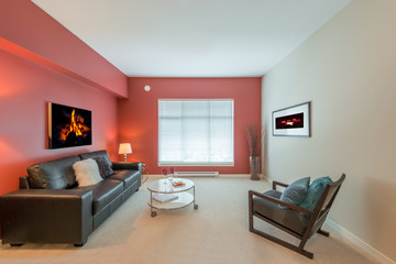 Naklejka na ściany i meble Interior design of a luxury living room