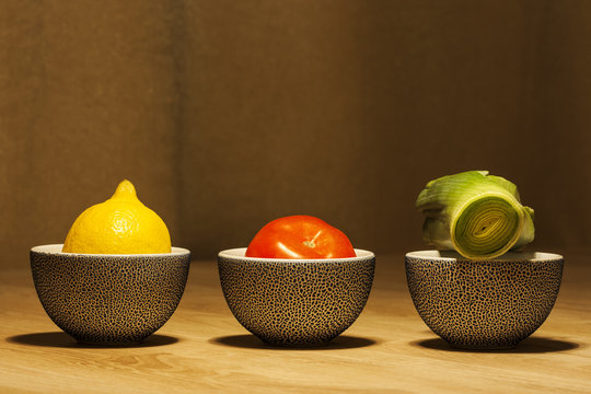 Vegetables in pots