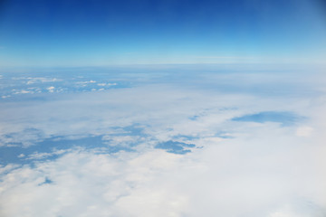 Fototapeta na wymiar Dense cloudiness over high Asian mountains