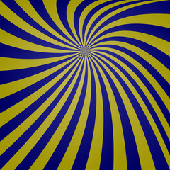 Blue yellow spiral design 