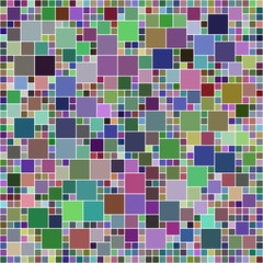 Multicolor square mosaic design