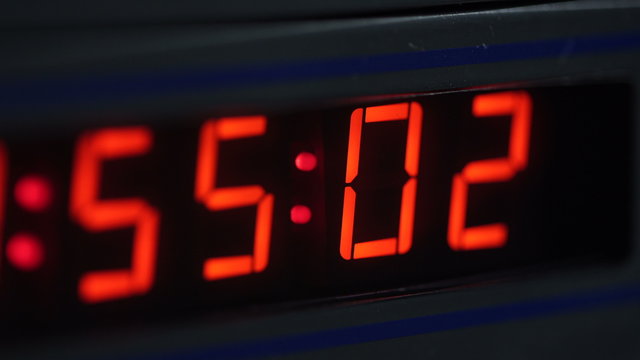 Lights of Buttons of Synchro Clock of Console Broadcasting TV 