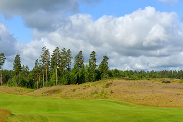 Fototapeta na wymiar Landscape with golf courses