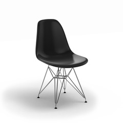 Black chair isolated on white background
