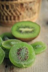 Fototapeta na wymiar tasty dried kiwi sweet