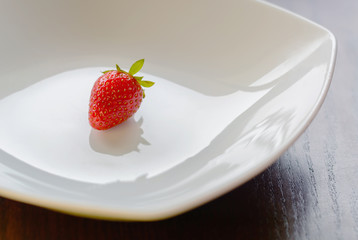 Red and fresh Strawberry on white background