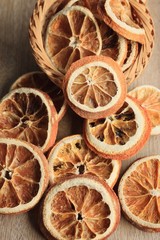 Fototapeta na wymiar A pile dried oranges