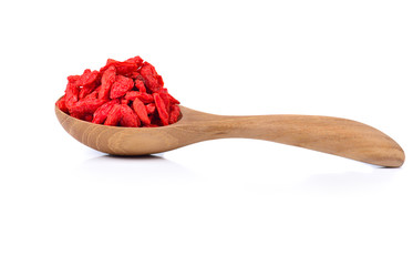 Dried goji berries, isolated on white background