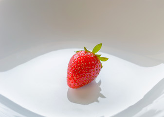 Red and fresh Strawberry on white background