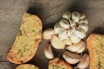 Bread garlic with butter
