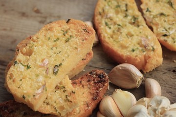 Bread garlic with butter