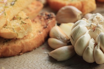Bread garlic with butter