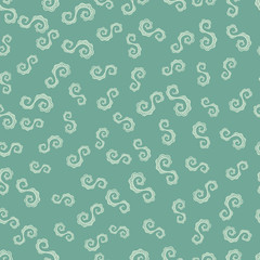 Seamless pattern from doodled or hand made spiral element
