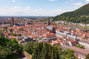 Heidelberg city at sunny summer day