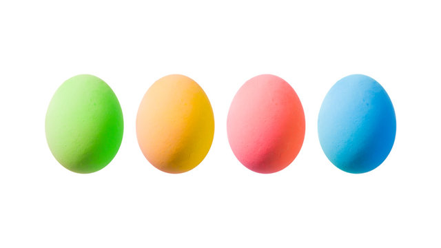 Coloured easter eggs