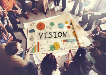 Vision Business Growth Corporate Target Concept