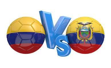 Preliminary competition football match between national teams Colombia and Ecuador