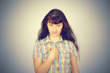  woman showing astonishment