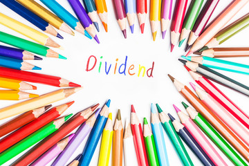 dividend drawing by  colour pencils 