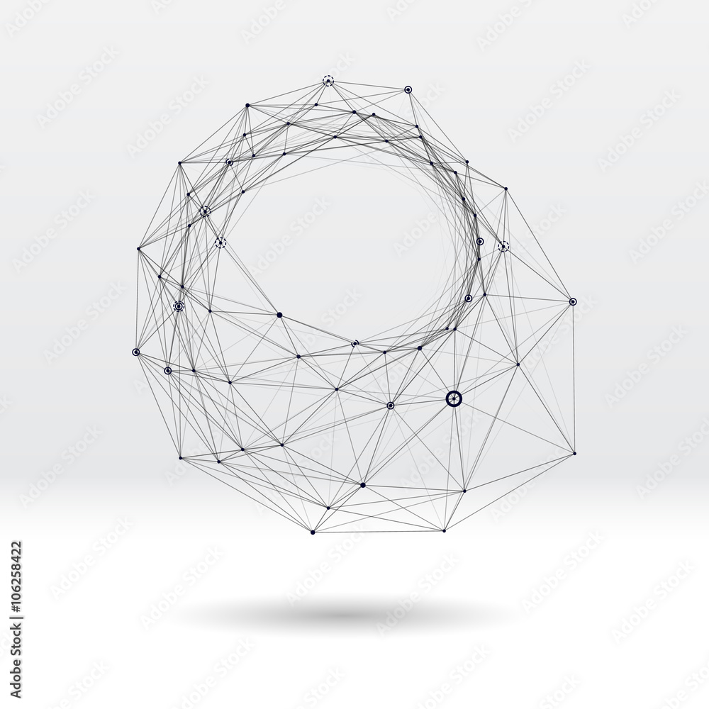 Poster abstract background with dotted grid