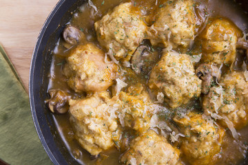 Pot of Bread Dumplings